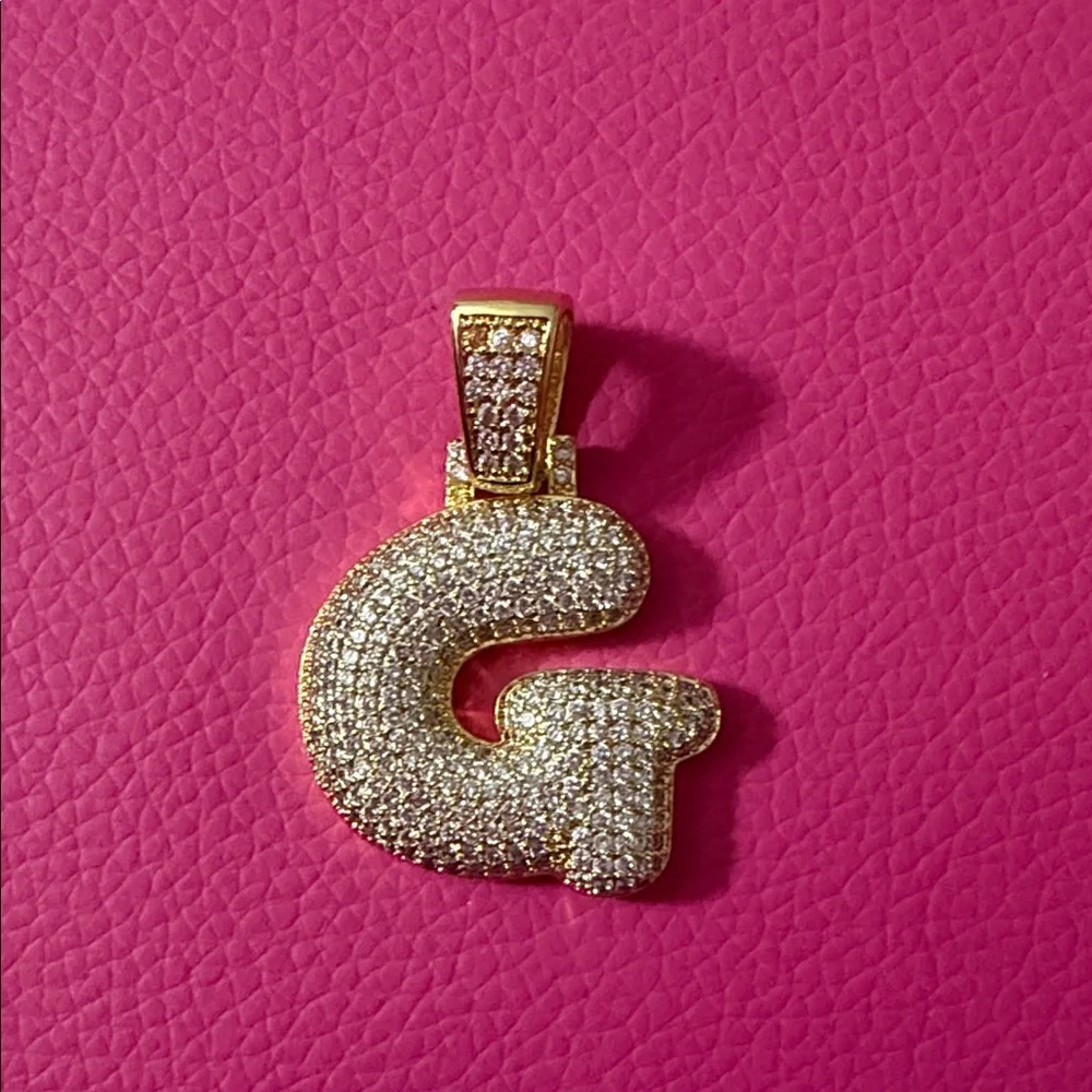 Gold plated G Initial Pendant